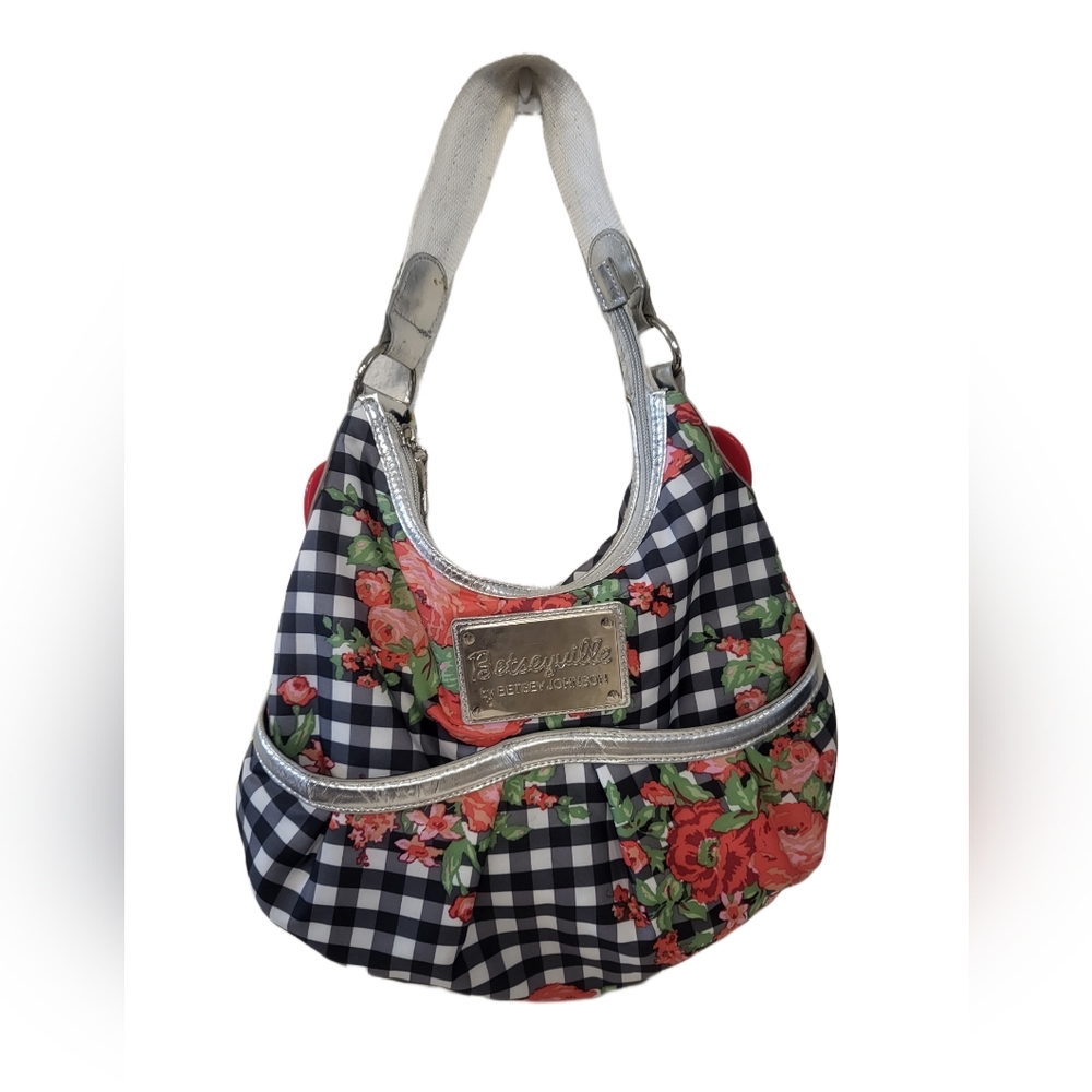 Betsy Johnson's gingham plad purse